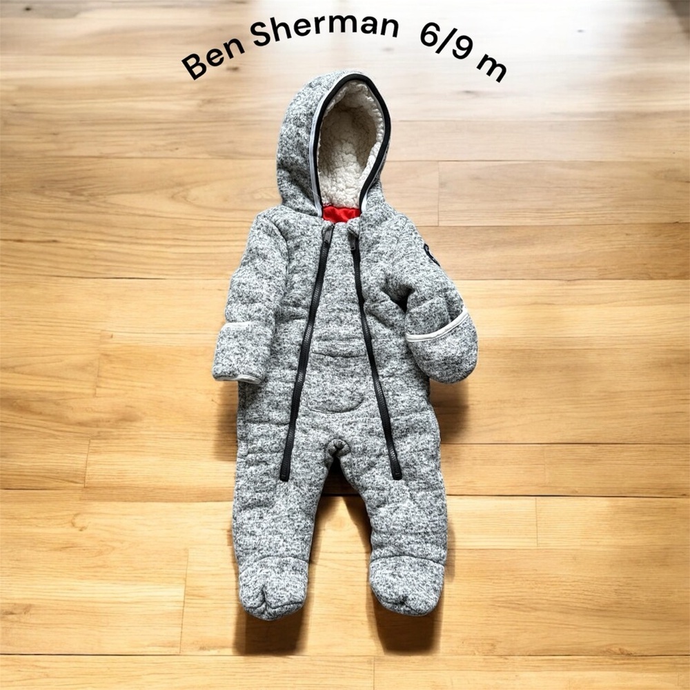 💐🎁Ben Sherman Gray Hooded Baby Suit